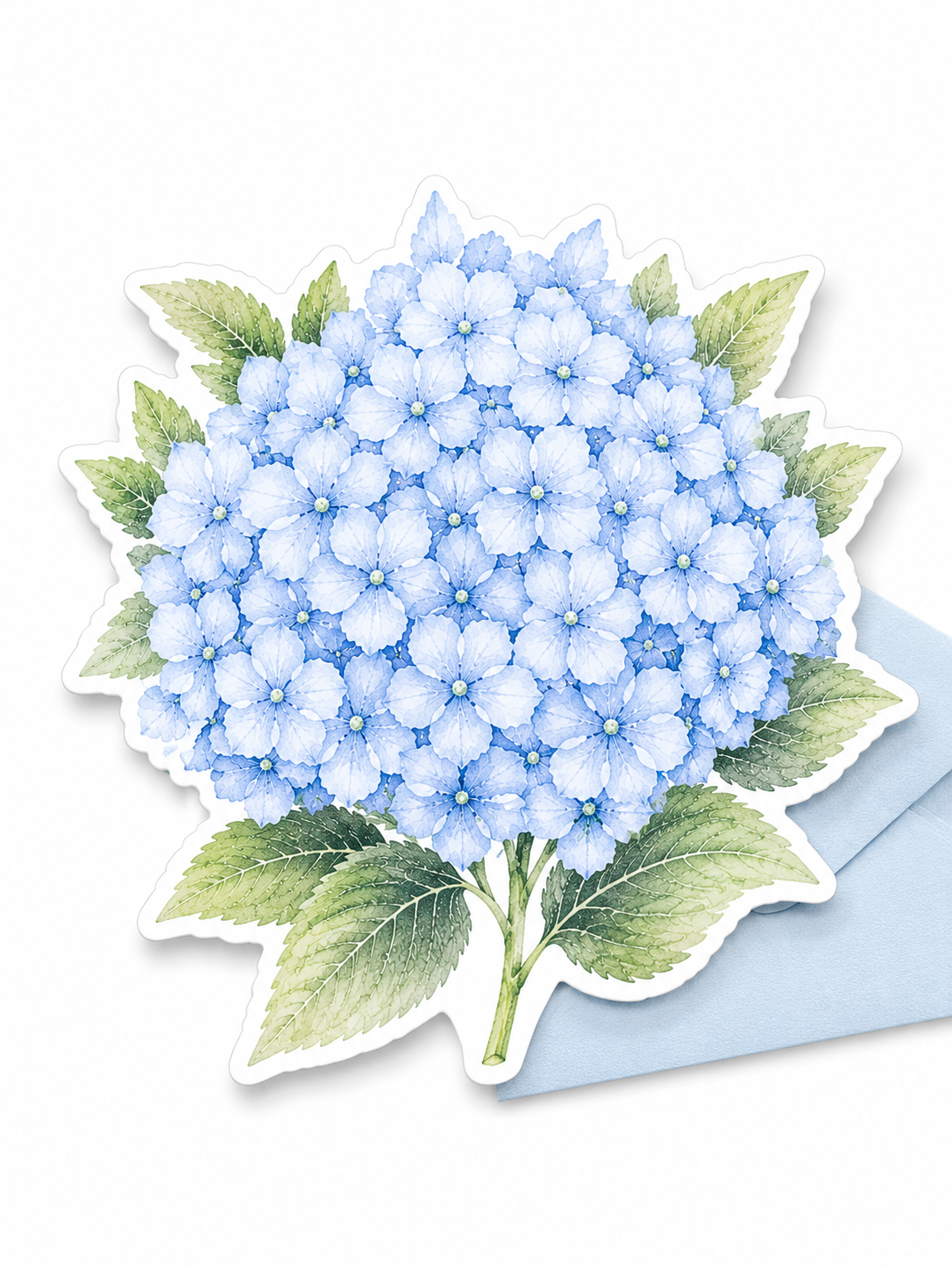 Blue Hydrangea Die Cut