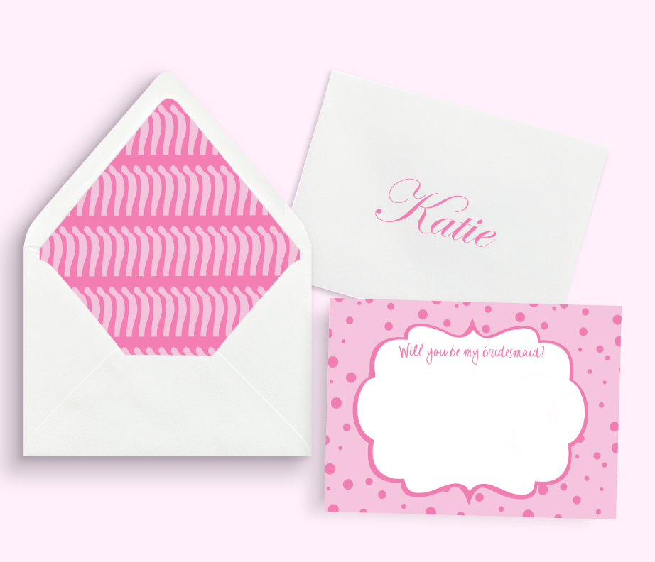 Polka Dots & Party Plots Bridesmaid Proposal Card