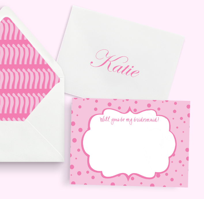 Polka Dots & Party Plots Bridesmaid Proposal Card