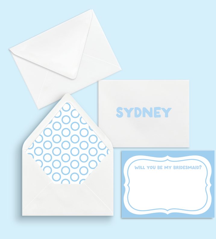 Something Blue Bridesmaid Proposal Card