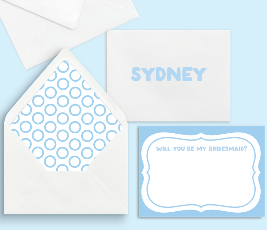 Something Blue Bridesmaid Proposal Card