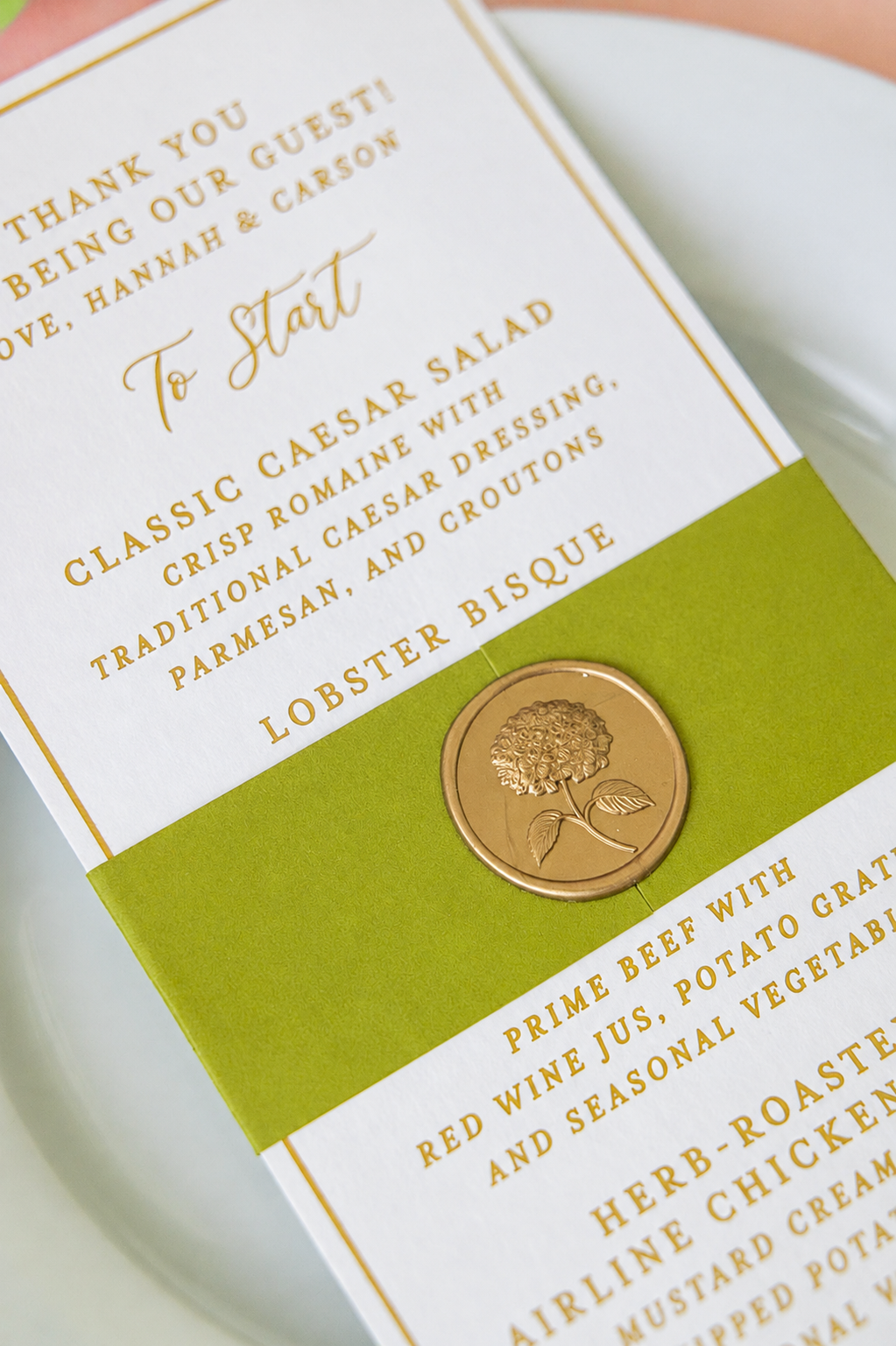 Wedding stationery portfolio photograph