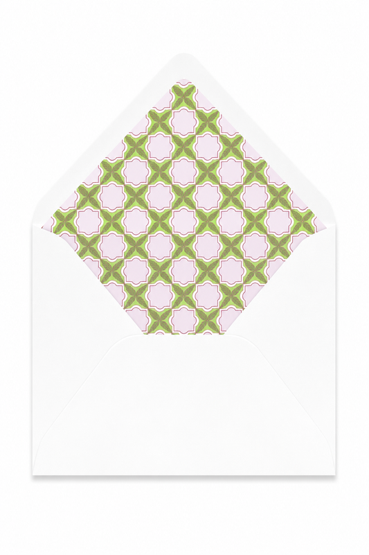 The Pink Parterre Envelope Liner