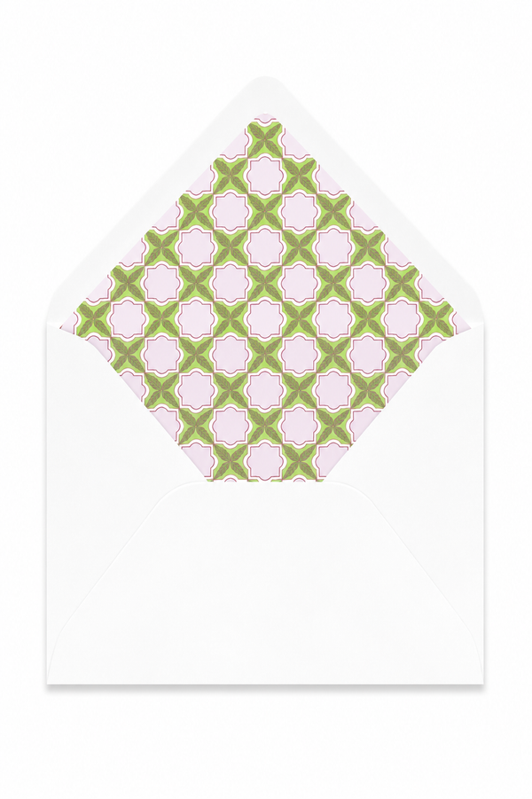The Pink Parterre Envelope Liner