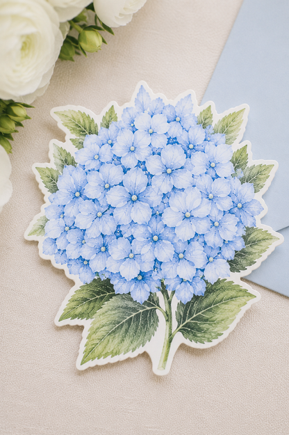 Blue Hydrangea Die Cut