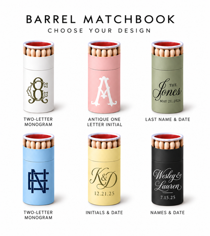 Barrel Matchbooks