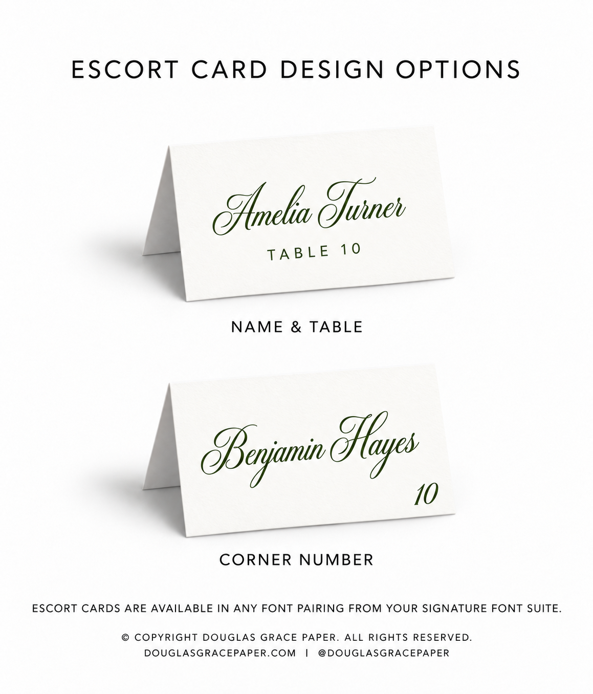 Signature Folded Escort Cards