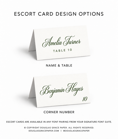 Signature Folded Escort Cards