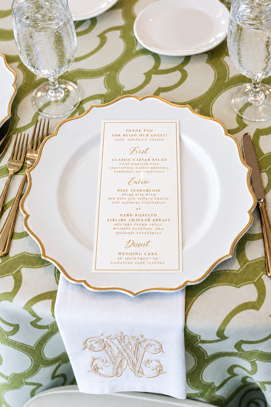 Signature Dinner Menu | 3.9" × 9.25