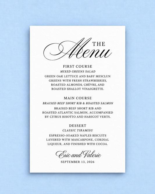 Signature Wedding Menu | A9