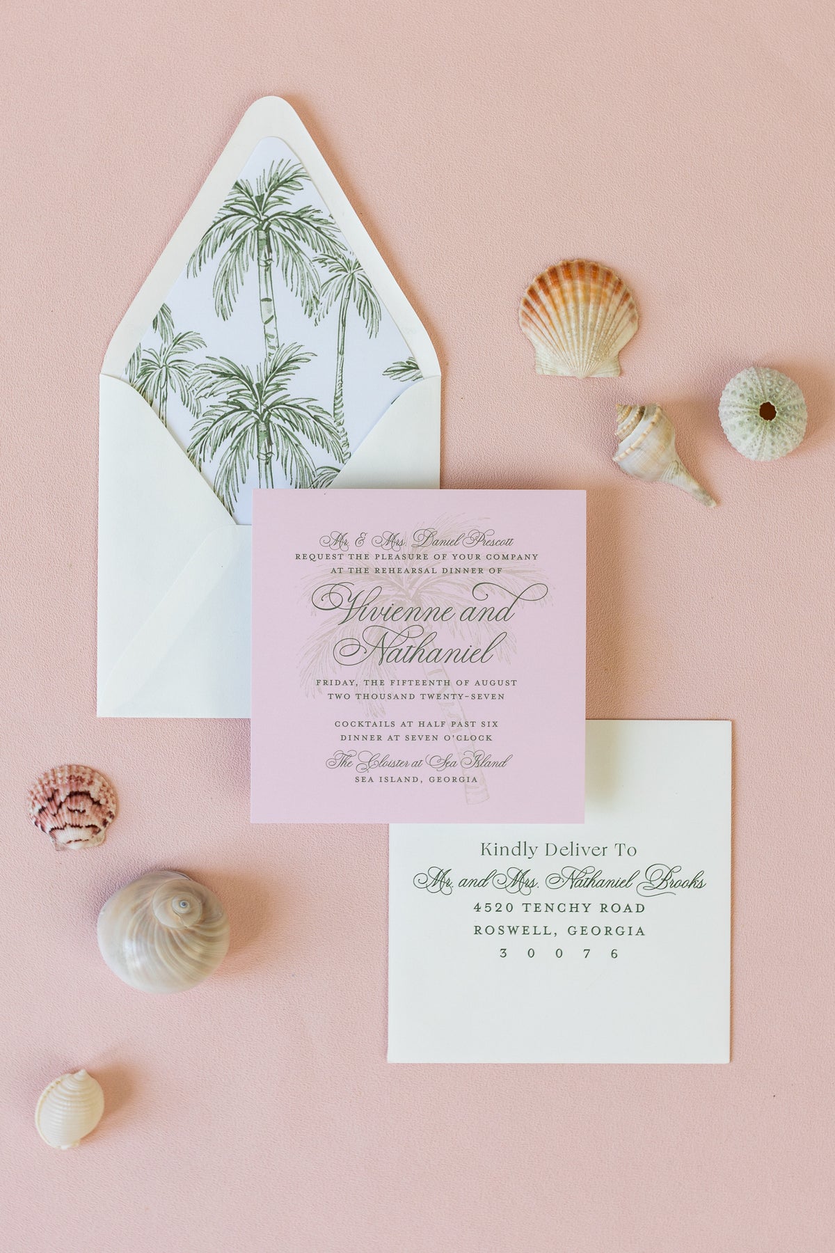 The Cloister Rehearsal Dinner Invitation