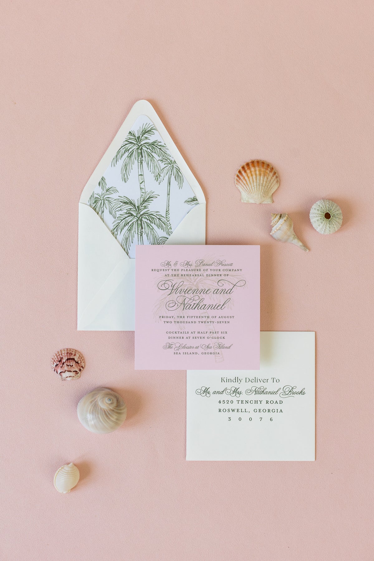 The Cloister Rehearsal Dinner Invitation