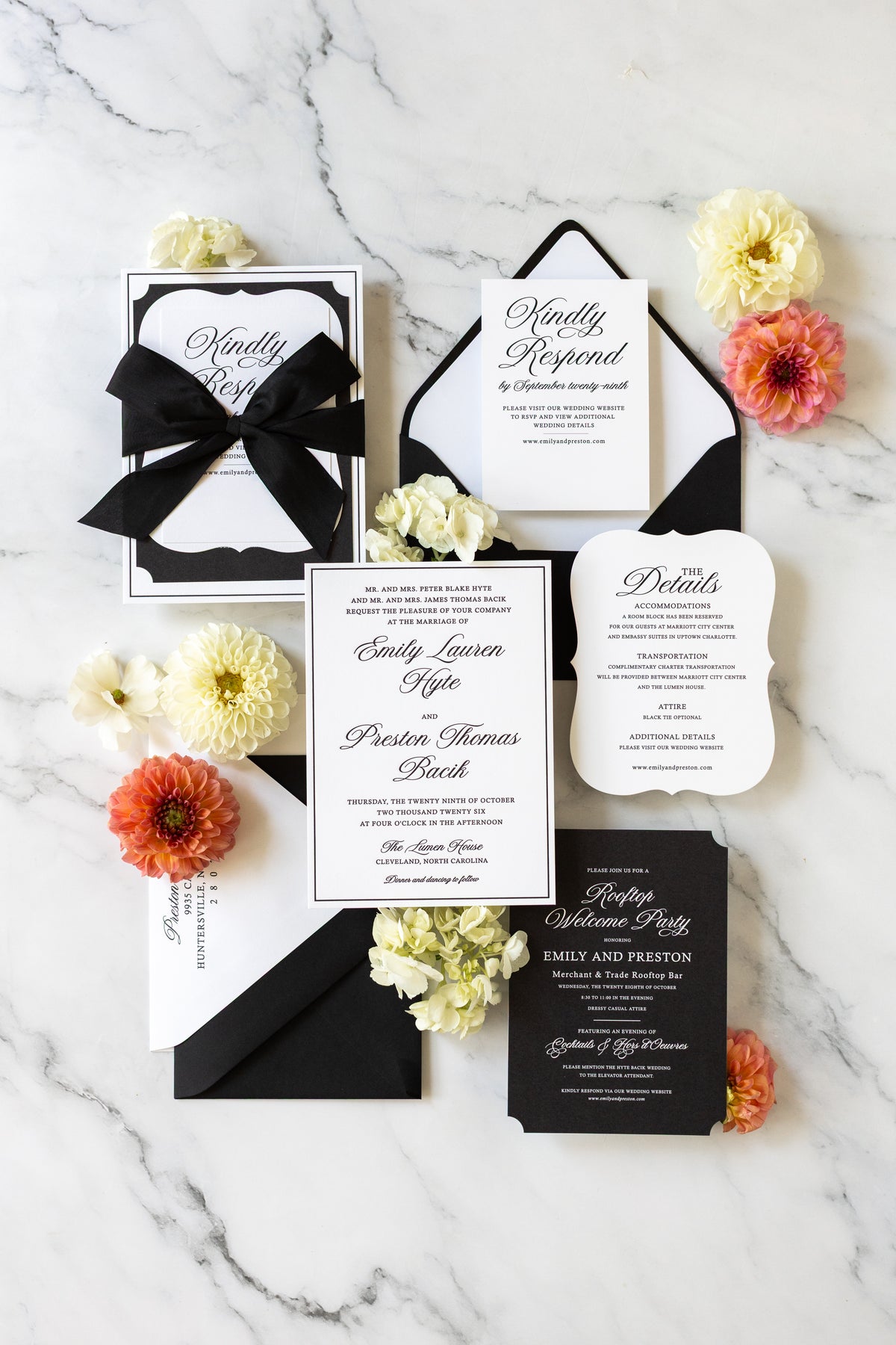 Wedding stationery portfolio photograph