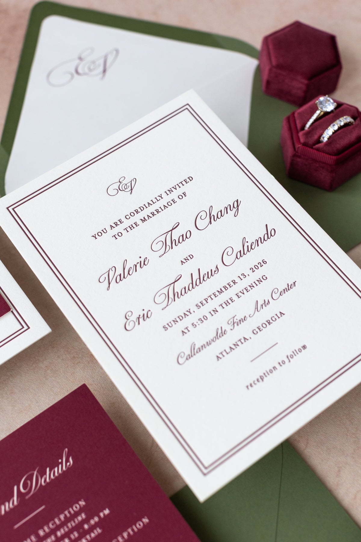 Wedding stationery portfolio photograph