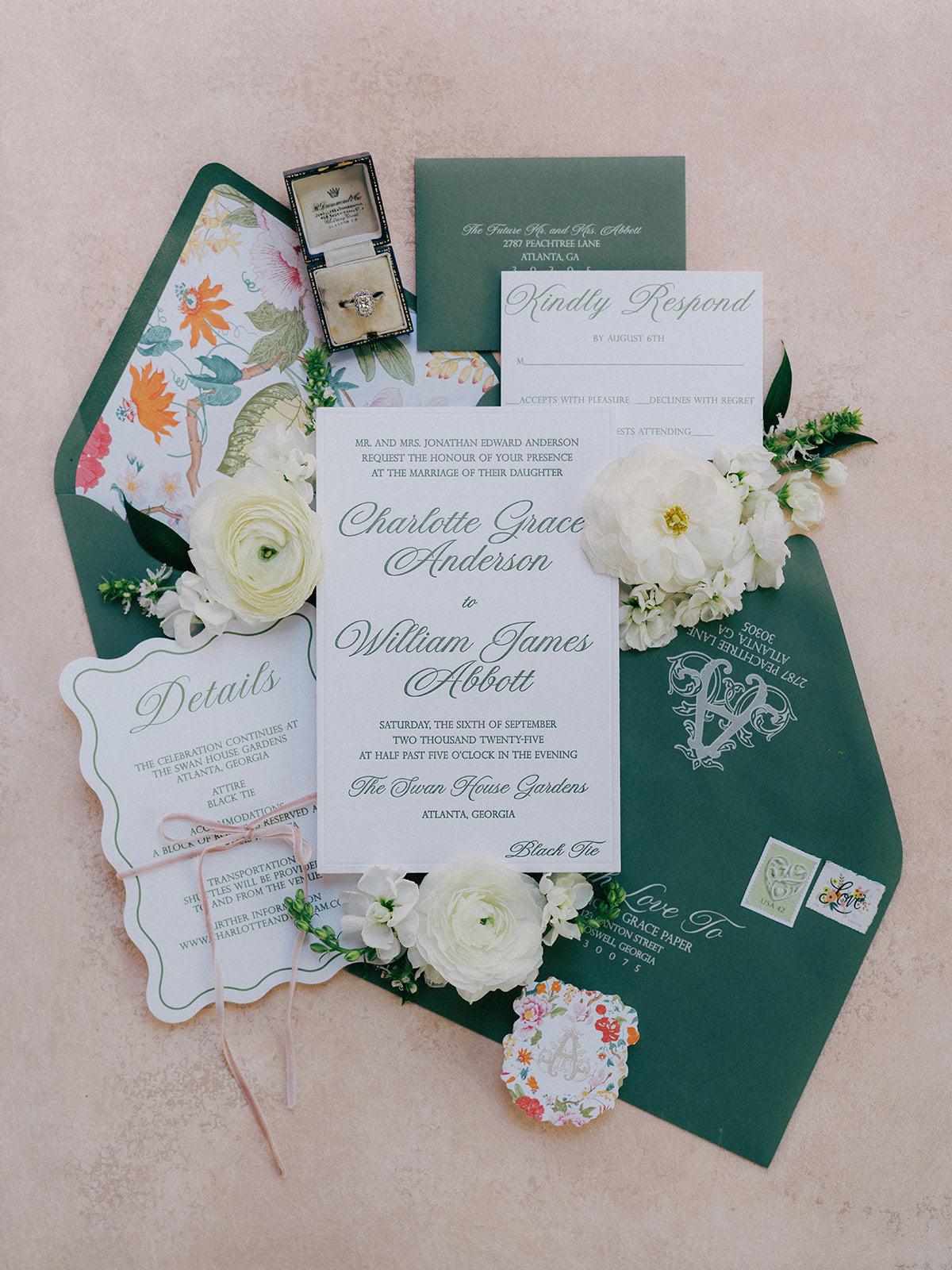 Wedding stationery portfolio photograph