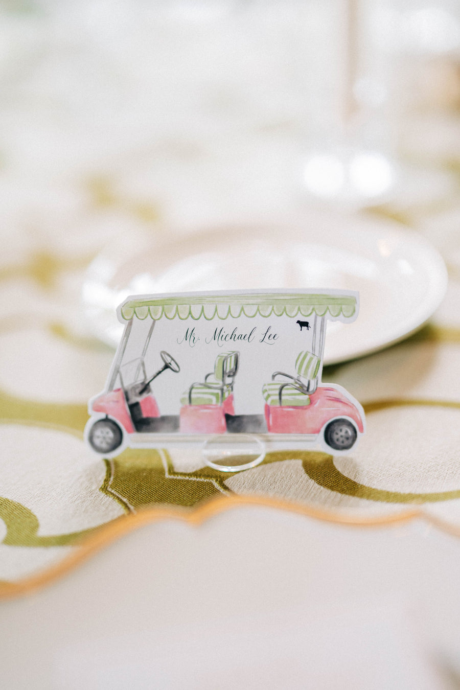 Golf Cart Die-Cut Place Card