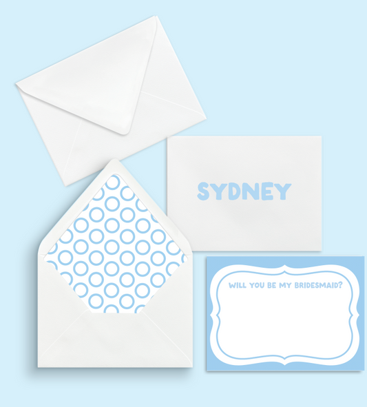Something Blue Bridesmaid Proposal Card