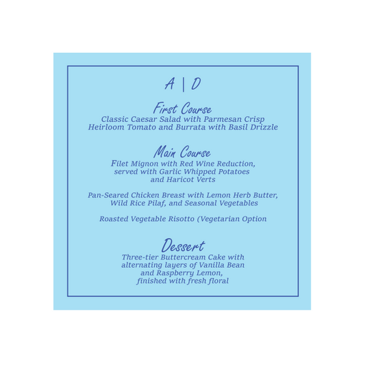 Square Event Menu – Custom Color