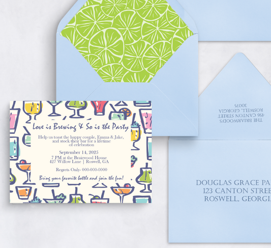 Love is Brewing- Stock the Bar Invitation